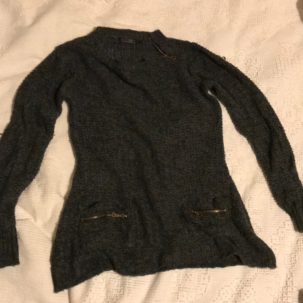 Open knit sweater